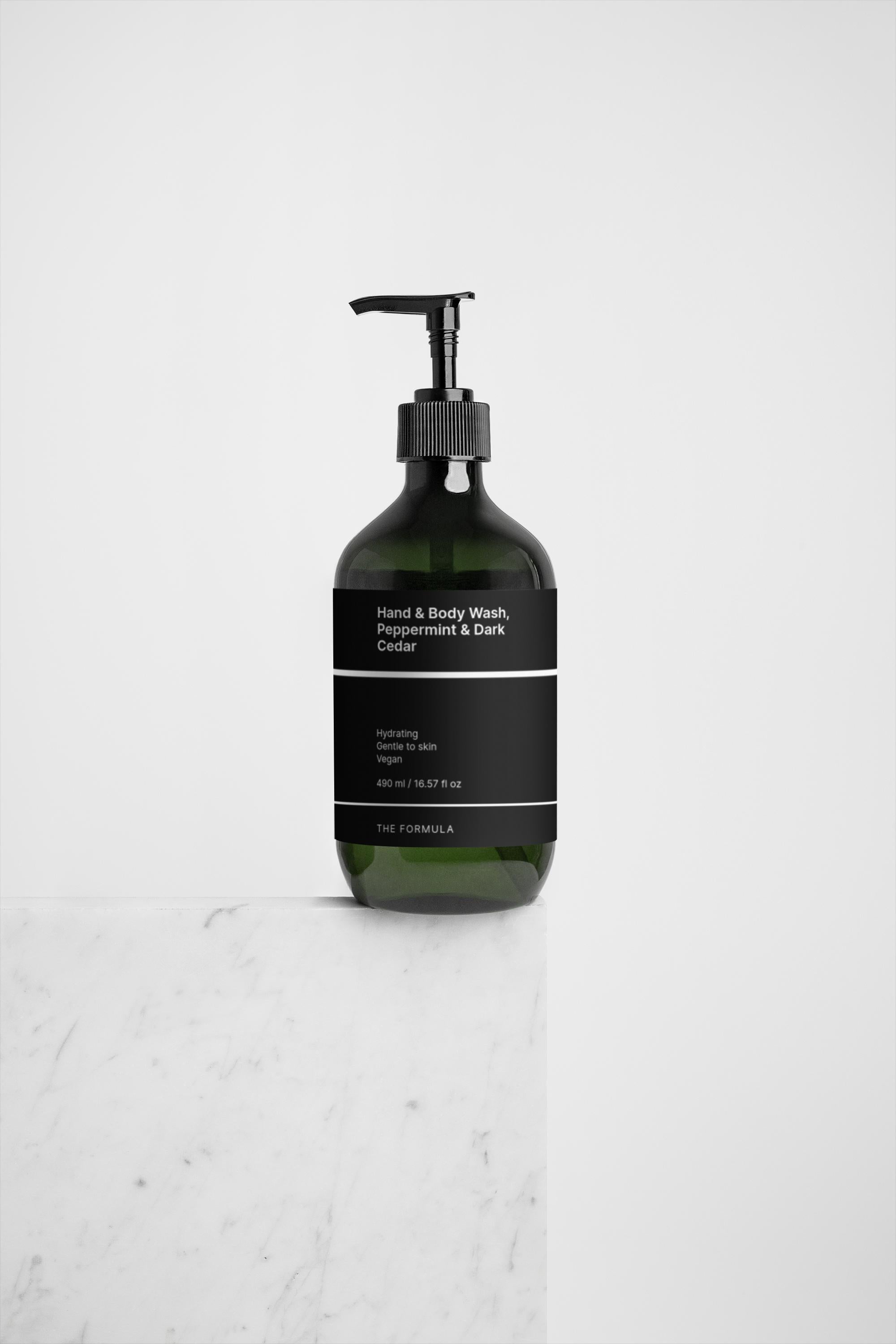 Hand & Body Wash, Peppermint & Dark Cedar
